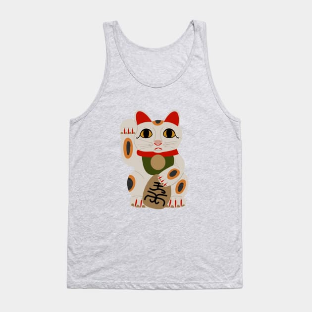 Maneki Neko Tank Top by The Lemon Stationery & Gift Co